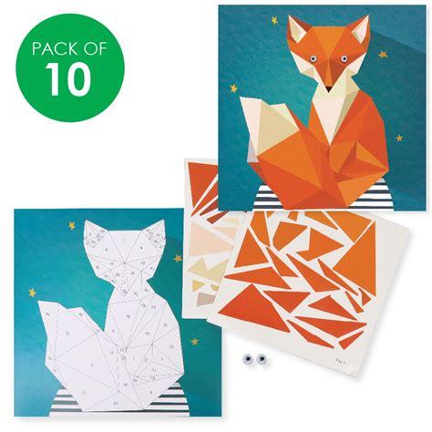 Sticker By Numbers Fox Pack Of 10 Cleverpatch Cleverpatch Art