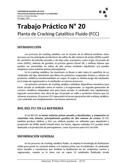 Pdf Planta De Cracking Catal Tico Dokumen Tips