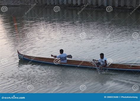 View Of Lomba Balap Perahu Or Traditional Boat Race Traditional Boat