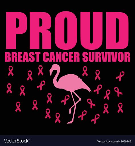 Proud Breast Cancer Survivor Royalty Free Vector Image