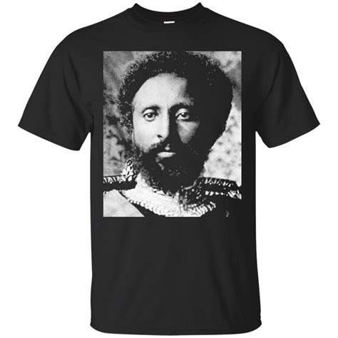 Ethiopian Emperor Haile Selassie Rastafari Portrait T Shirt Shirt