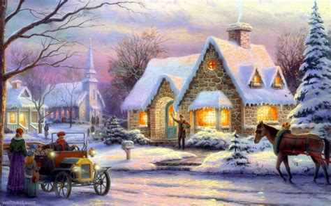 Christmas Paintings By Thomas Kinkade 4