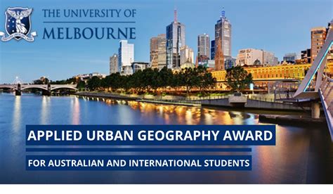 University Of Melbourne Applied Urban Geography Award In Australia