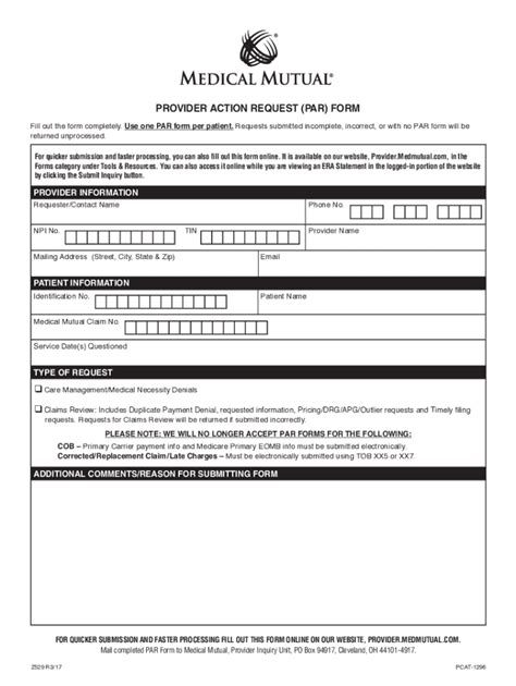 Medical Mutual Par 2017 2025 Form Fill Out And Sign Printable PDF