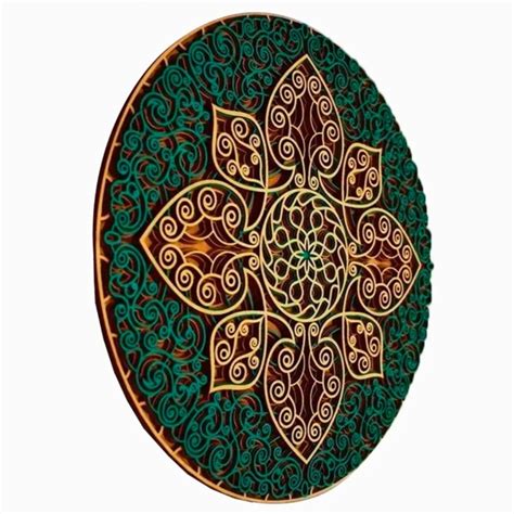 Mandala Flor Em Camadas Cores Mdf D Cm M D Elo