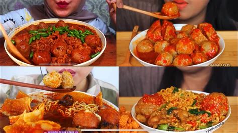 Mukbang Compilation Mukbang Kompilasi Asmr Meatball Spicy Asmr