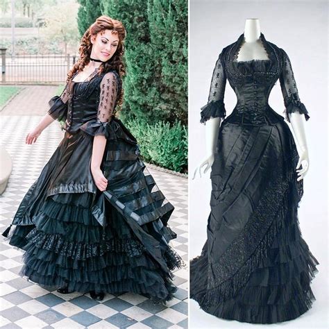 Side-by-side: Victorian Goth Gown 💀🖤 • • Original gown owned by: Mrs ...