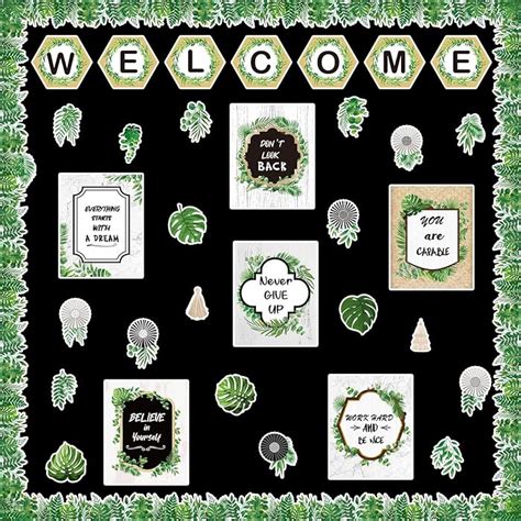 Buy 67 Pcs Simply Boho Greenery Welcome Bulletin Board Set Bohemian