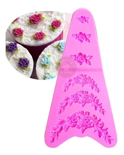 Molde Silicona Guarda De Flores Flor Fondant Reposter A