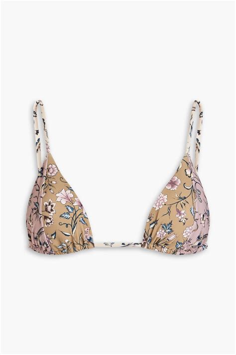 TIGERLILY Livana Tara Printed Triangle Bikini Top THE OUTNET