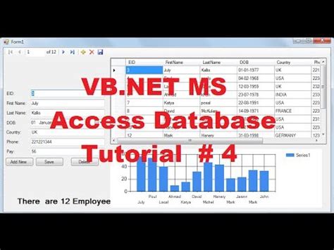 VB NET MS Access Database Tutorial 4 How To Use Chart Graph With