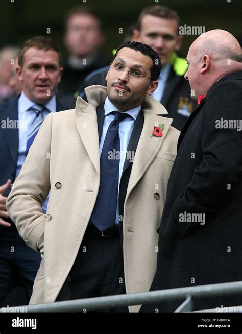 Manchester city chairman khaldoon al mubarak in the stands hi-res stock ...