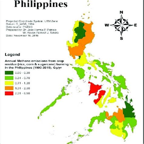 Methane (CH₄) emissions from crop residue burning, 1990-2015 ... 