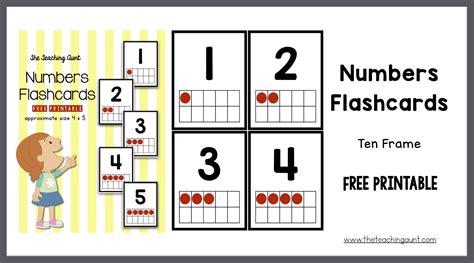 Numbers Flashcards Ten Frame The Teaching Aunt