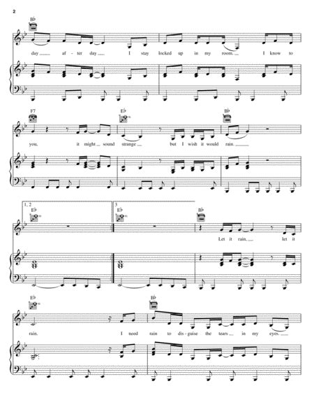 I Wish It Would Rain By The Temptations Piano Vocal Guitar Digital Sheet Music Sheet