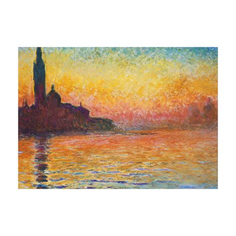 San Giorgio Maggiore At Dusk By Claude Monet Canvas Print Zazzle