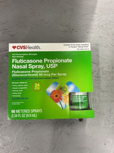 Cvs Fluticasone Propionate Nasal Spray Usp 60 Sprays 50 Mcg 3 Boxes For