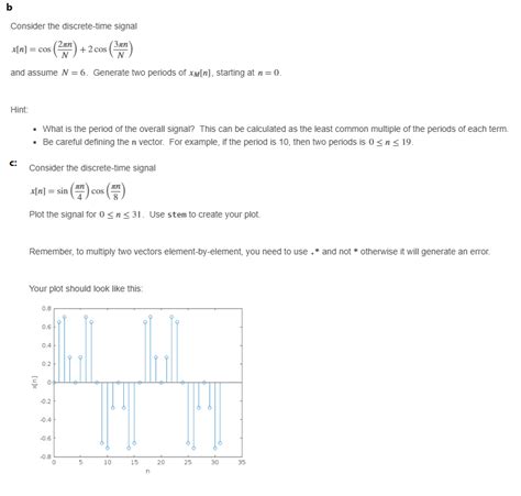 Solved Consider The Discrete Time Signal