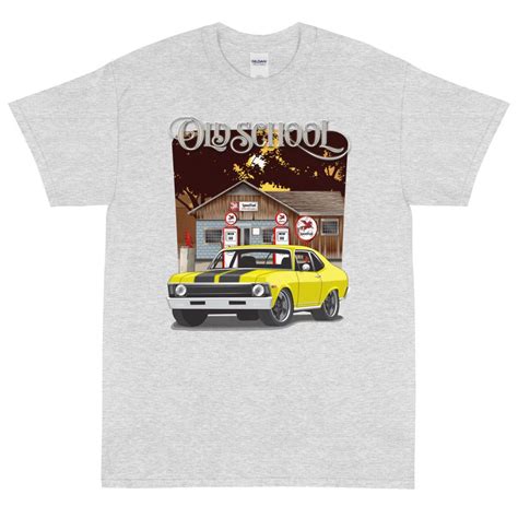 1969 Yellow Chevy Nova Old School Printed T Shirt Shirt Etsy