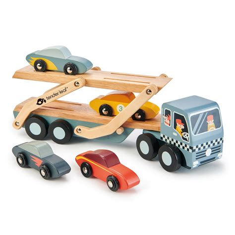 Tender Leaf Toys Vrachtwagen Met Auto S Hout Rocket Toys