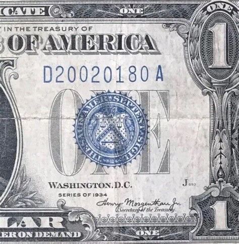 Funny Back Silver Certificate 1934 Ebay