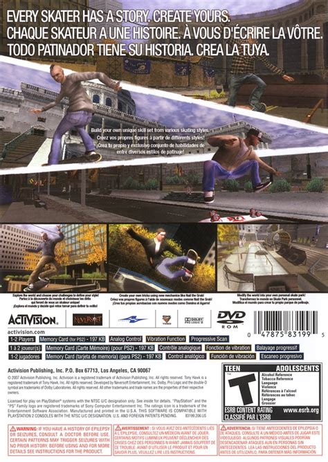 Tony Hawk Proving Ground Sony Playstation Game