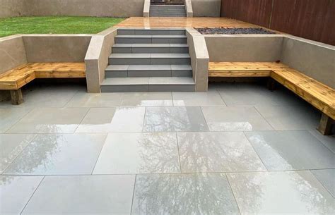 Kandla Grey Indian Stone Paving Slabs And Patio Stones Nustone Sandstone Paving Garden