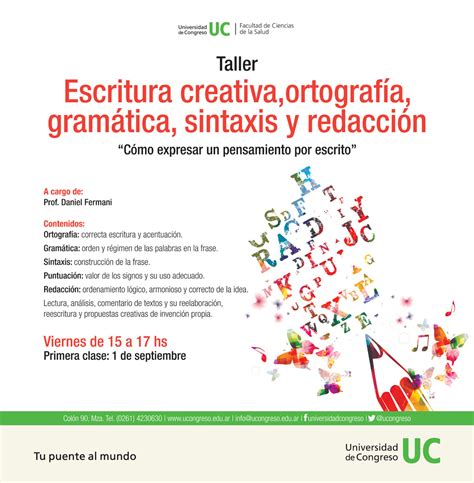 Taller de Escritura creativa ortografía gramática sintaxis y