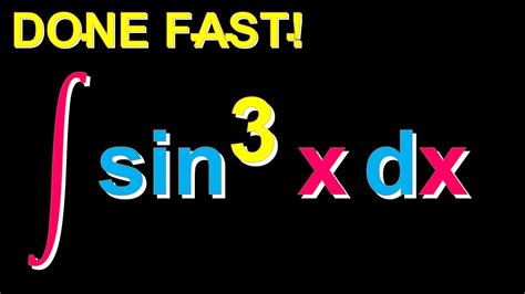 Fast 2 Minute Guide Antidifferentiating Sin3x ∫sin3x Dx