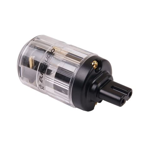 ELECAUDIO PI-07GC Connecteur Secteur IEC C7 Crystal Or 24K 3µ Ø16.5mm ...
