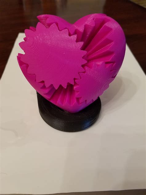 3d Printed Heart Gear From Gearsngizmos On Tindie