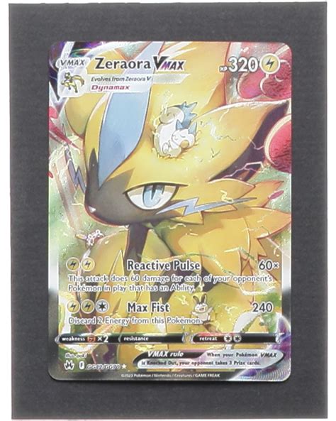 Zeraora VMAX 2023 Pokemon Sword And Shield Crown Zenith Galarian