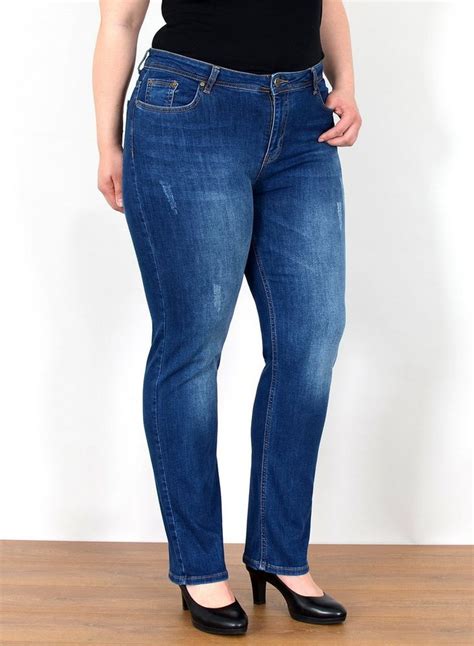 Esra Straight Jeans Fg4 Straight Jeans Damen High Waist Jeans Stretch