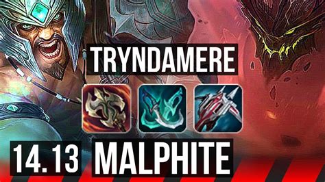 TRYNDAMERE Vs MALPHITE TOP 8 Solo Kills Rank 9 Trynda EUNE