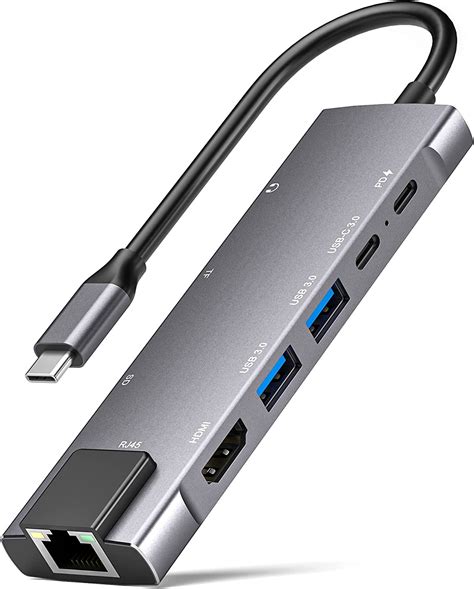 Amazon Adaptador Multipuerto Usb C En Con Gigabit Ethernet