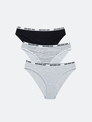 Printed Bikini Briefs 3 Pack S44184Z8 LU7 LC Waikiki