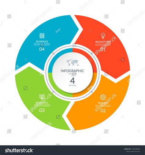 Infographic Process Chart Cycle Diagram 4 Stock Vector (Royalty Free ...