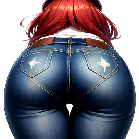 Girl Alamander Ass Ass Focus Clothes Pull Denim Freckles On Ass