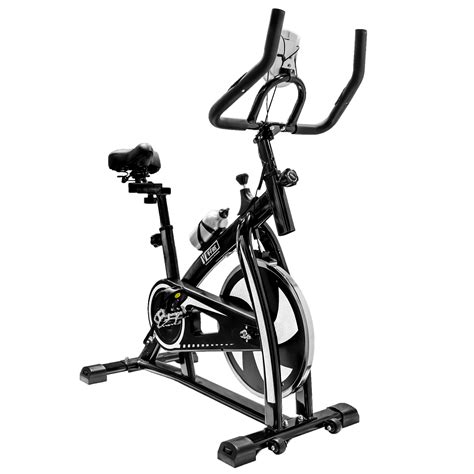 Indoor Cycling Workout Bike with Big Cushioned Seat (Silver)