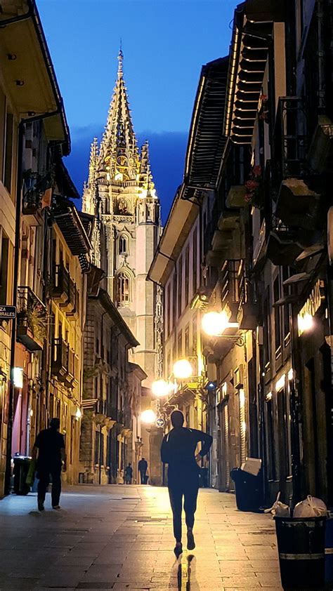 At night in Oviedo, Spain | Oviedo spain, April travel, Spain