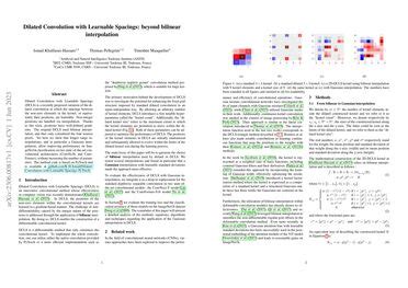 Dilated Convolution With Learnable Spacings Beyond Bilinear