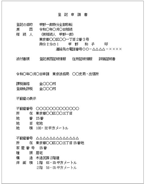 相続登記申請書の書き方を見本付きで解説！綴じ方必要書類記載例も｜相続大辞典｜【相続税】専門の税理士60名以上｜税理士法人チェスター