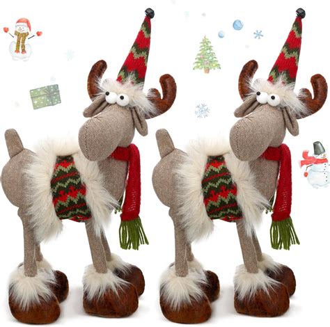 Amazon Glimin Pcs Christmas Reindeer Deer Decor Gnome Plush