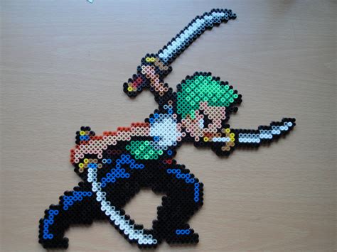 Zoro Roronoa Hama Sprite By Rinoaff10 On Deviantart Perler Bead Art