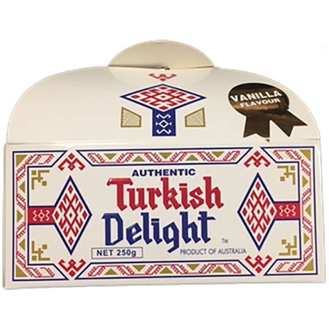 Authentic Turkish Delight Treasure Chest Vanilla 250g Glader