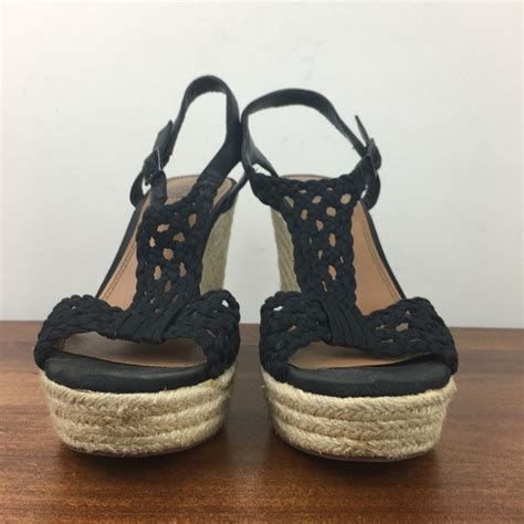 Gianni Bini Shoes Gianni Bini Black Woven Macrame Crochet Platform