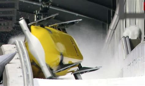 Winter Olympics 2018 Bobsleigh Overturns In Dramatic Crash Watch