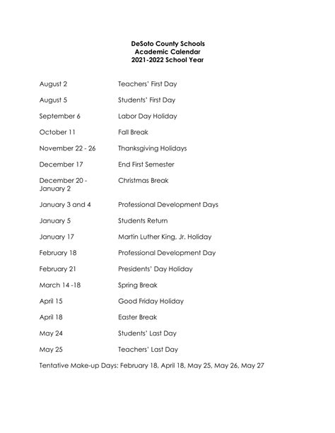 😄 Desoto County School District Calendar 2022-2023😄