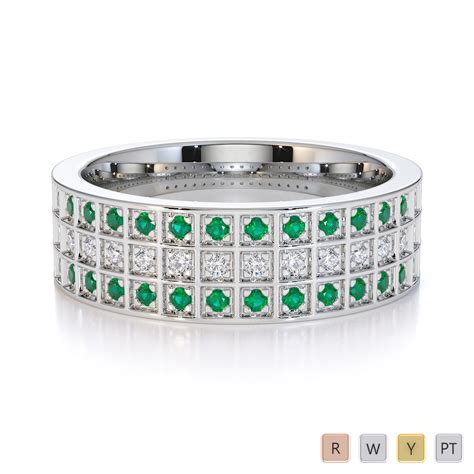 Emerald Eternity Rings | Diamond & Emerald Eternity Rings - AG & SONS