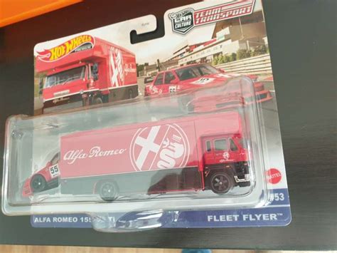 Models Hot Wheels Team Transport 53 Alfa Romeo 155 Ti V6 With Fleet Flyer For Sale In